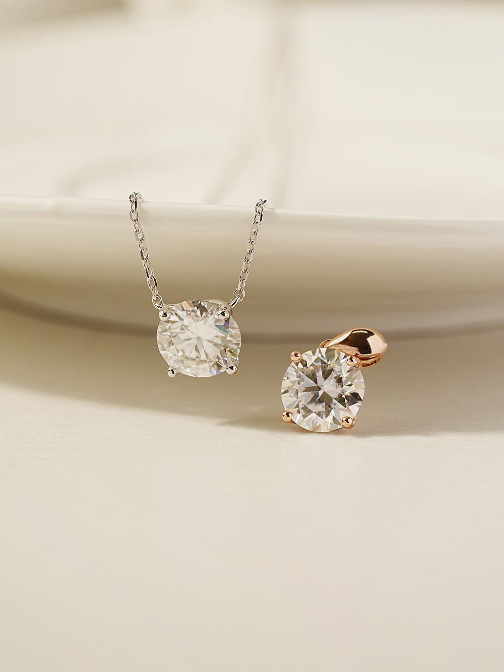 14K 18K Gold 2 Karat Moissanite Necklace