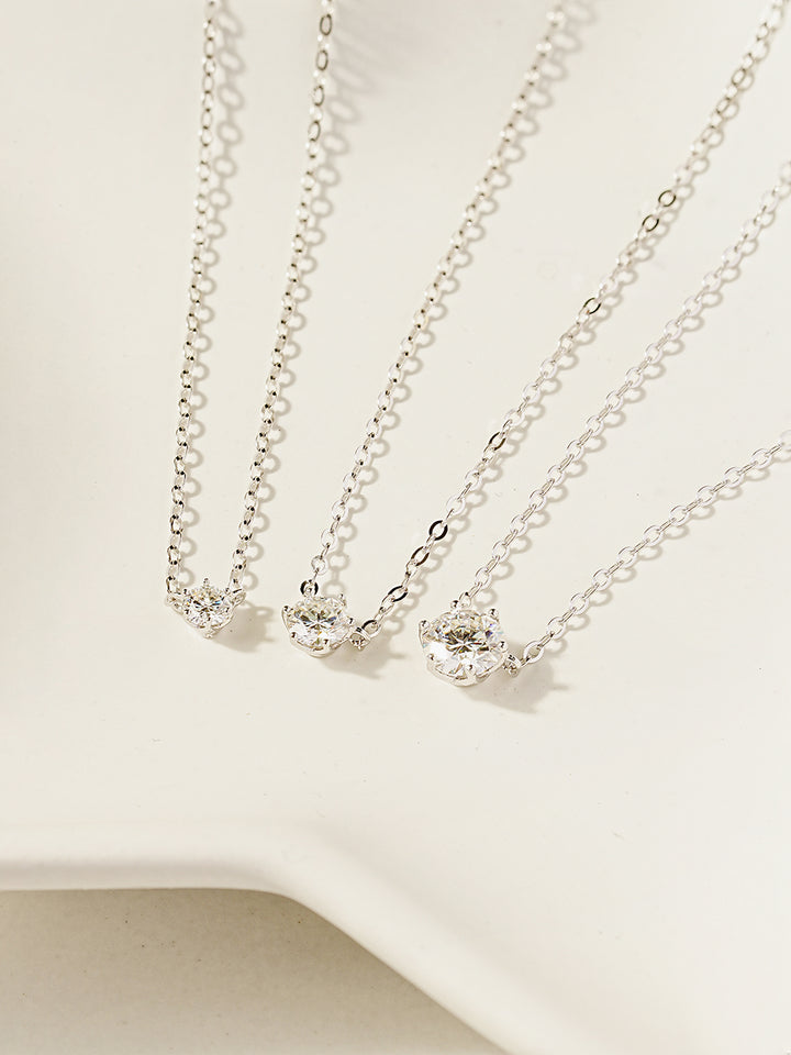 14K 18K Gold Moissanite Necklace