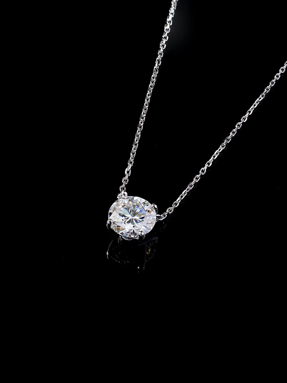 14K 18K Gold 2 Karat Moissanite Necklace