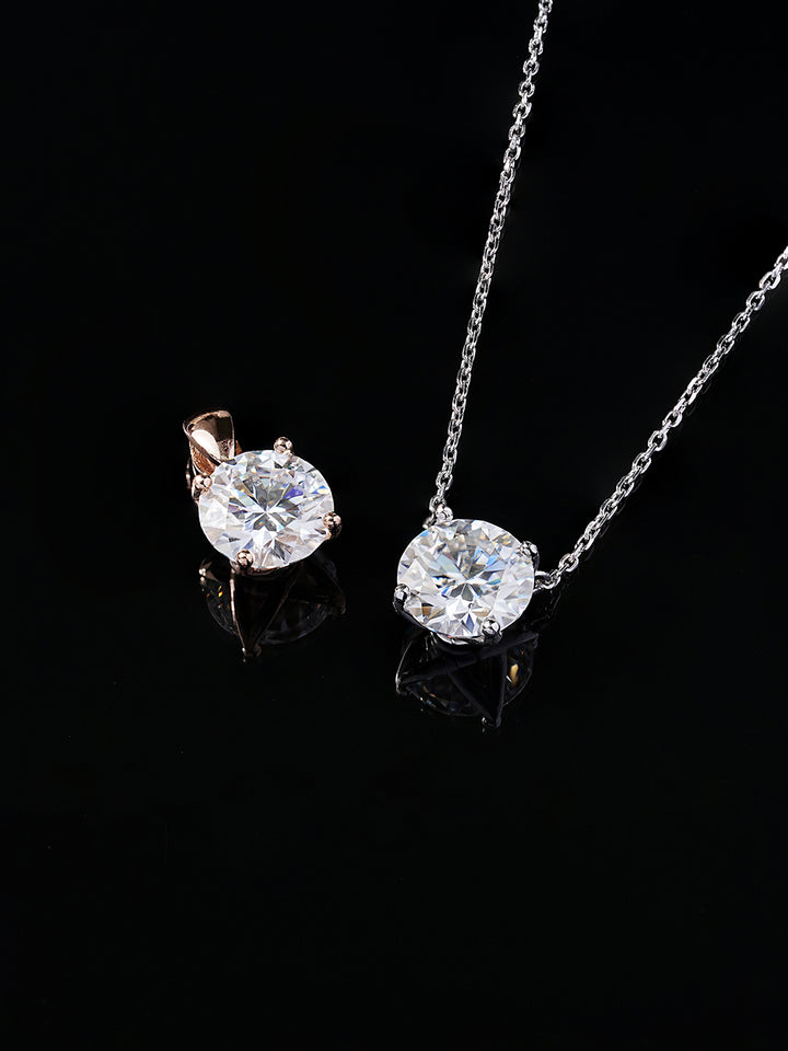 14K 18K Gold 2 Karat Moissanite Necklace