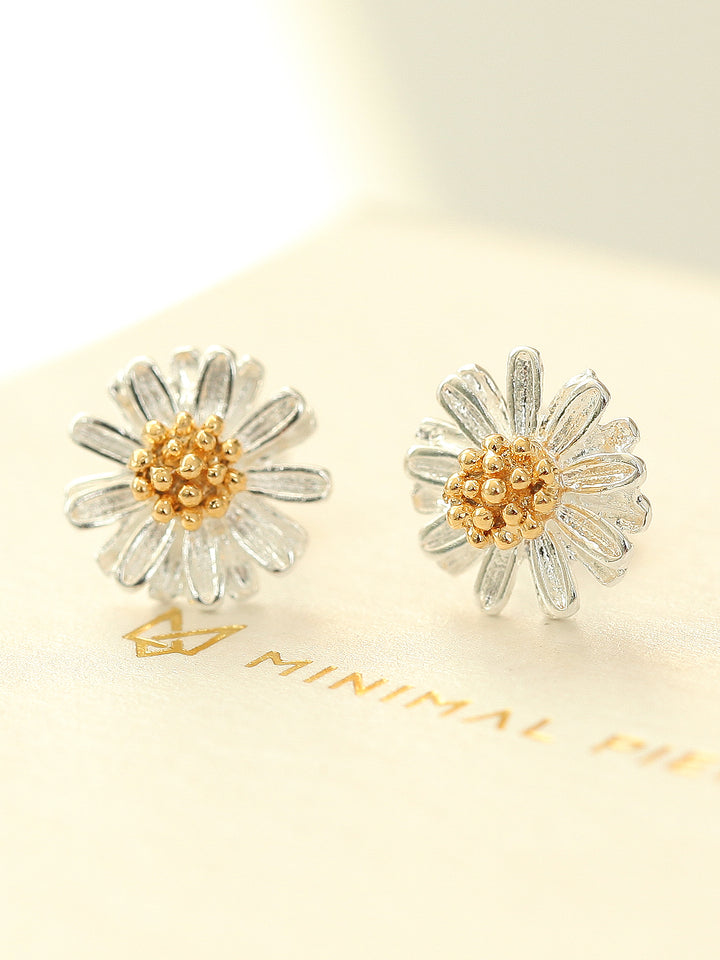 925 Silver Daisy Stud Earring