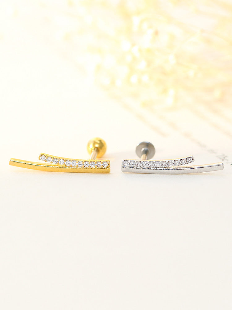 Curve CZ two line Piercing