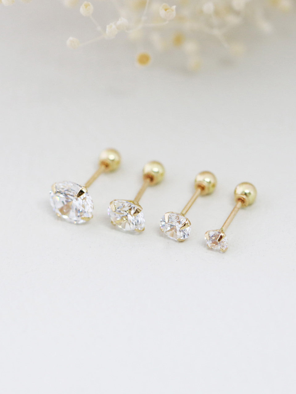 14K Gold Daily Cubic Cartilage earring 20g