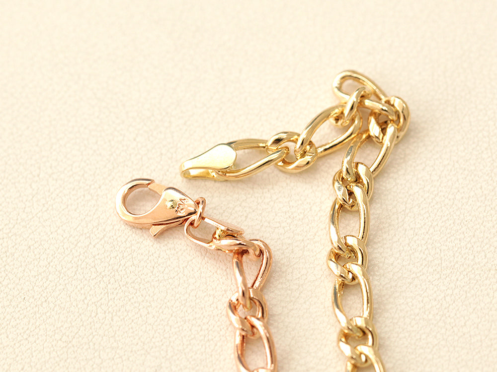 14K Gold Hollow Knot Chain Bracelet