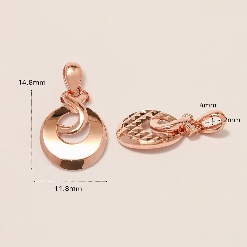 14K 18K Gold Twist Waterdrop Pendant Necklace