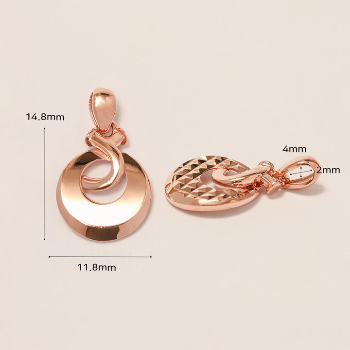 14K 18K Gold Twist Waterdrop Pendant Necklace