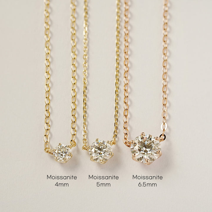 14K 18K Gold Moissanite Necklace