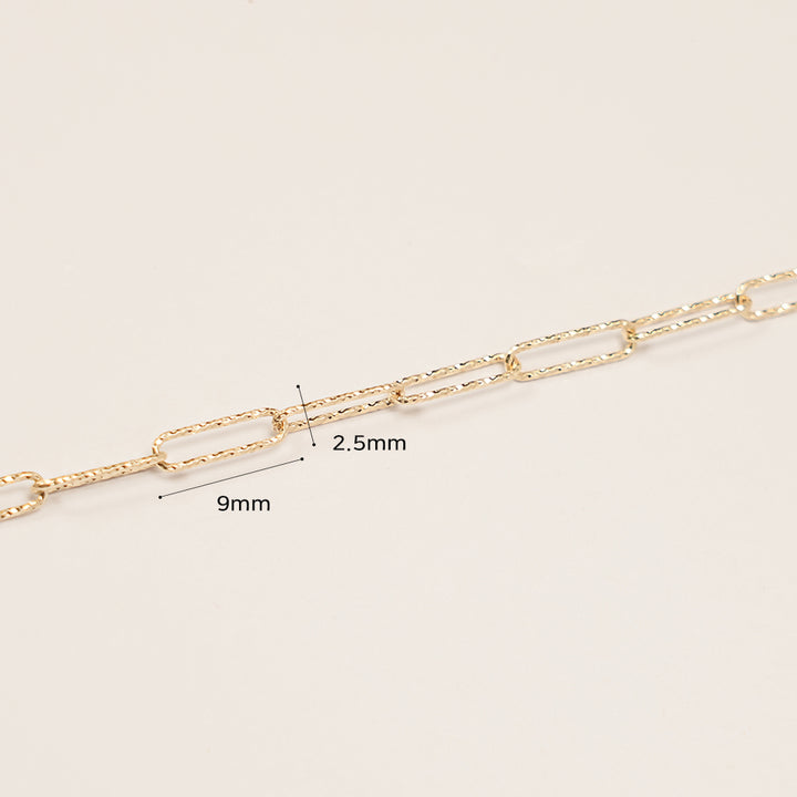 14K Gold Link Clip Chain Necklace