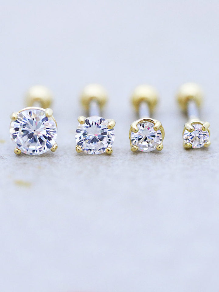 Round CZ Cartilage earring