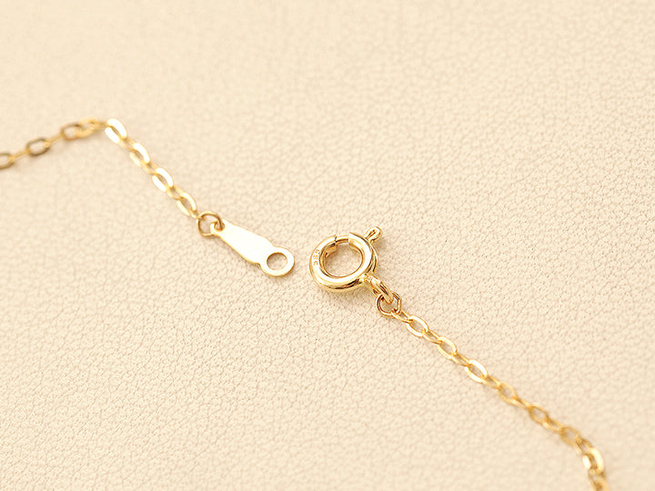 14K 18K Gold Glossy H Necklace