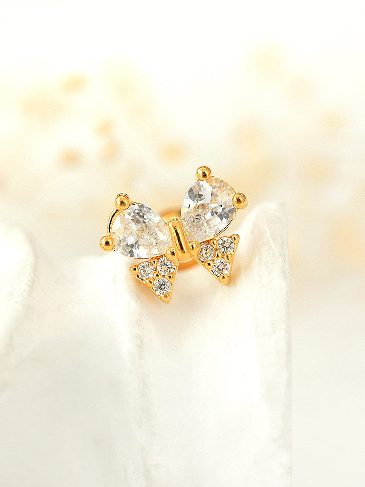 Ribbon cubic Cartilage earring