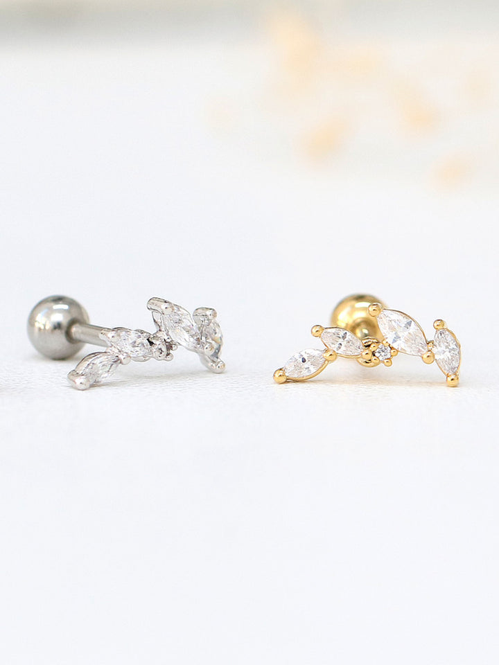 CZ Leaf Cartilage earring