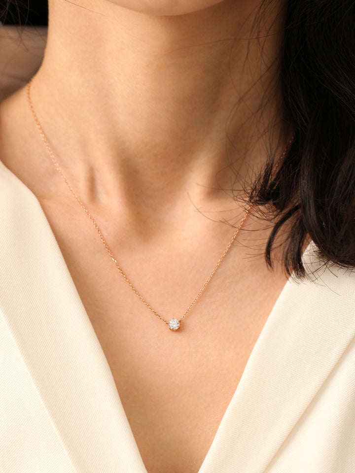 14K 18K Gold Delicate CZ Necklace