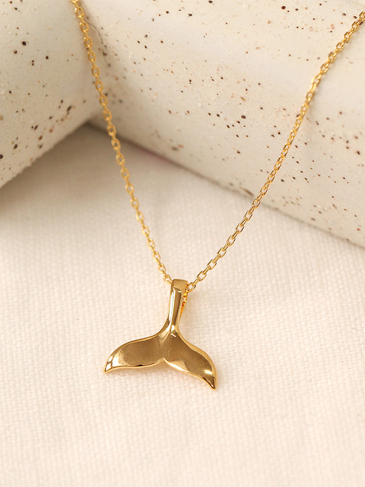 925 Silver Whale Tail Necklace