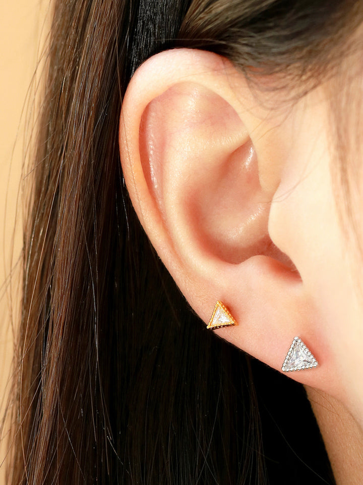 Simple Triangle CZ Cartilage earring