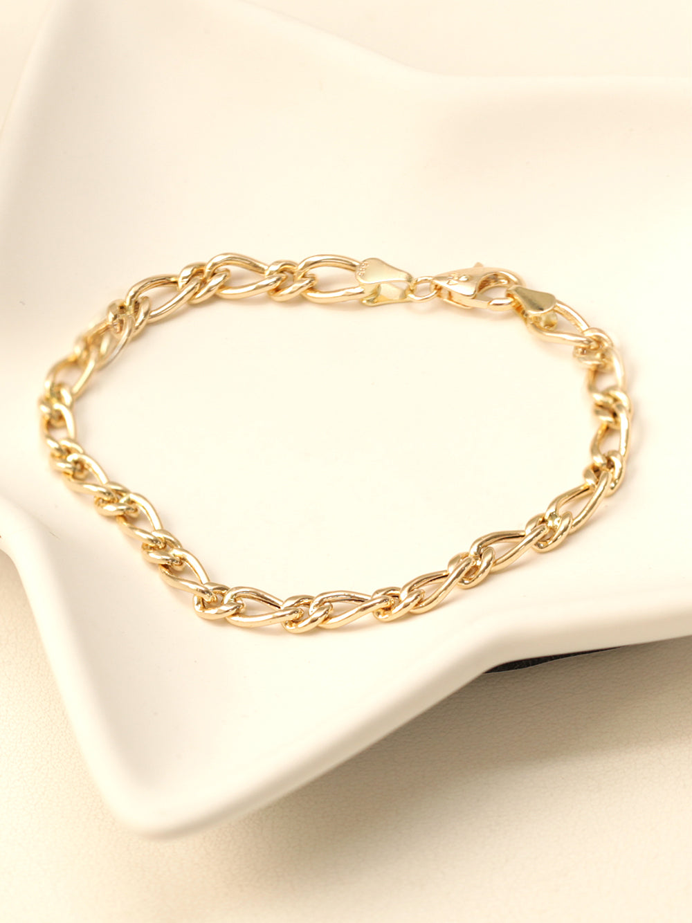 14K Gold Hollow Knot Chain Bracelet