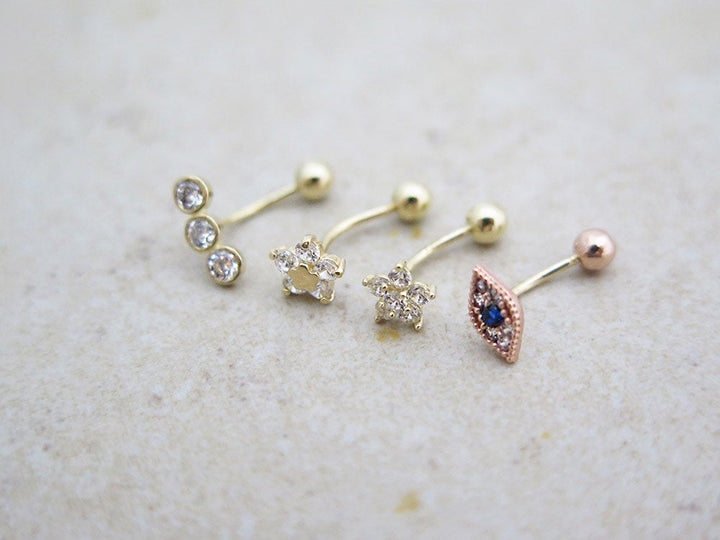 14K gold Rook earring 20g