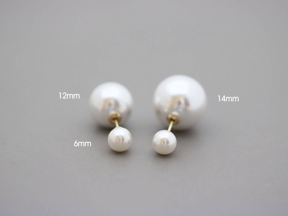 14K Gold Pearl Earring Backs