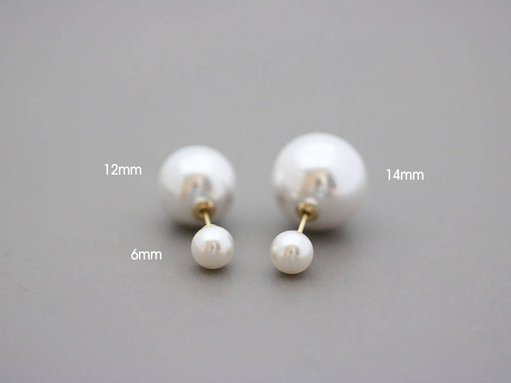 14K Gold Pearl Earring Backs