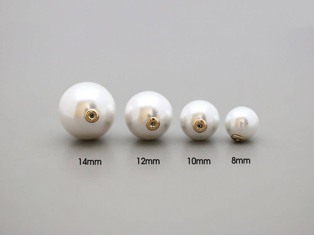 14K Gold Pearl Earring Backs