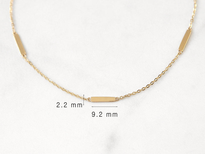 14K 18K Gold simple stick anklet