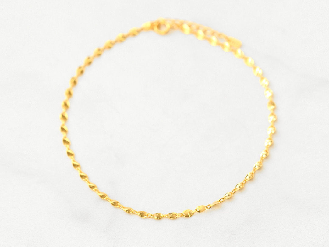 925 Silver Shine Chain Anklet