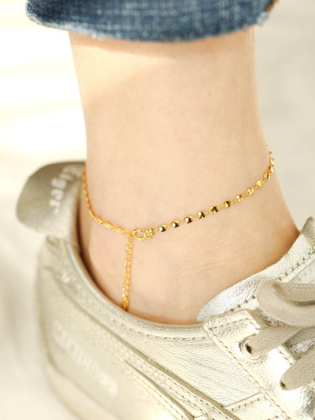 925 Silver Shine Chain Anklet