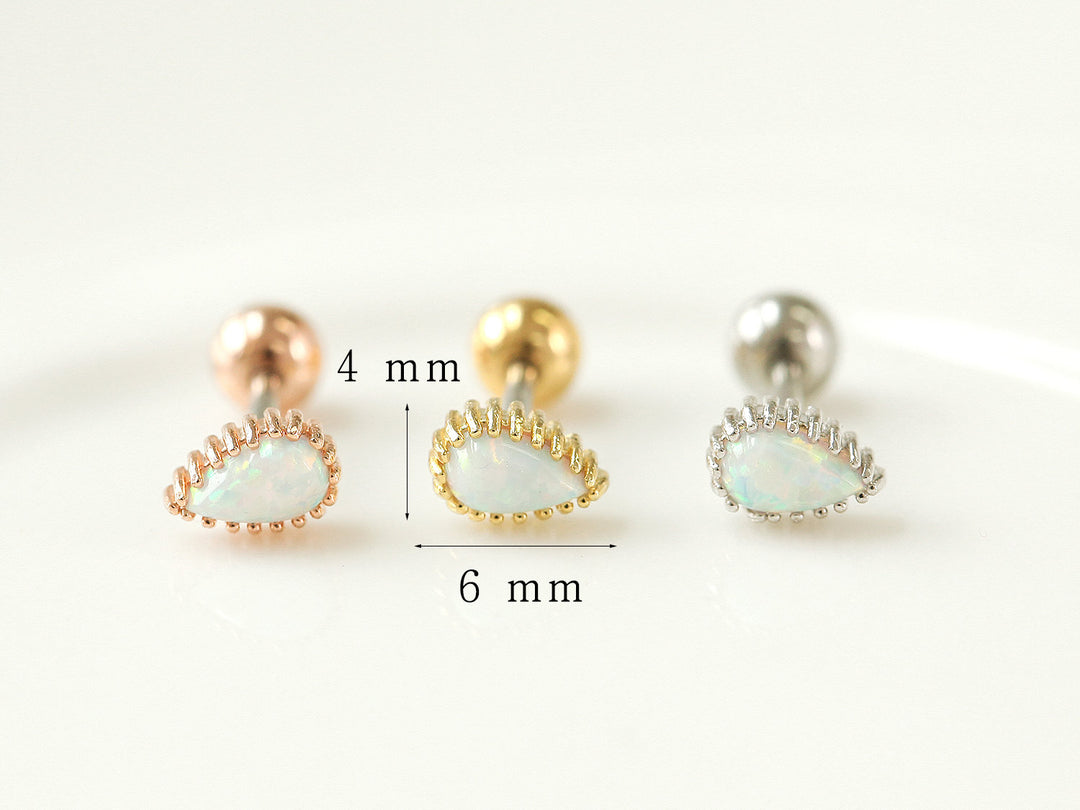 Teardrop Opal Cartilage earring