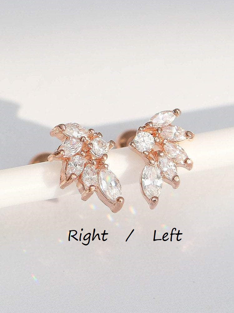 CZ Stud Wing Cartilage Earring