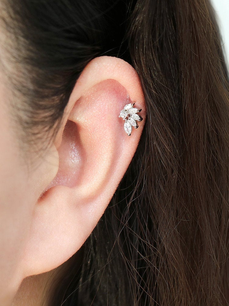 CZ Stud Wing Cartilage Earring