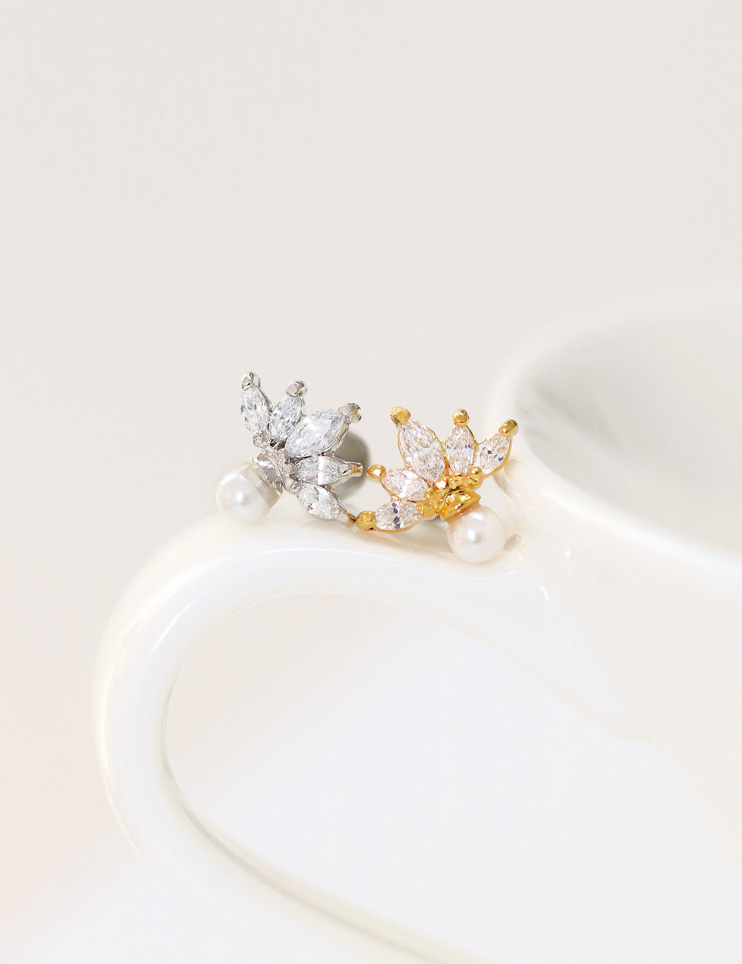 Crown pearl Ear Piercing