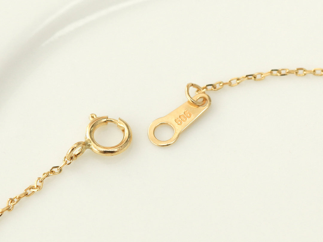 14K Gold Dainty Heart Necklace