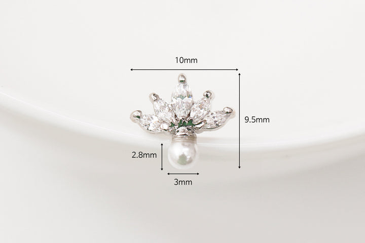 Crown pearl Ear Piercing