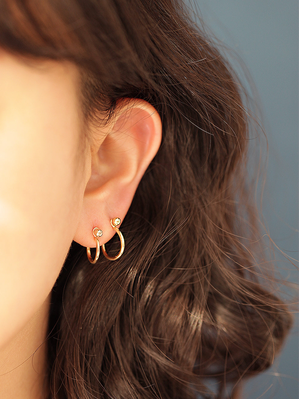 14K Gold Simple C-Type Conch Piercing