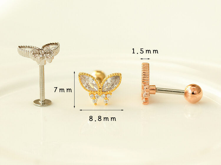 Crystal Butterfly Piercing